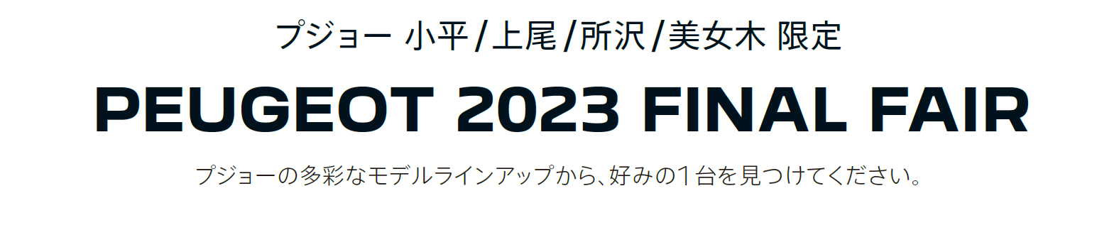 プジョーの多彩なモデルラインナップから、好みの1 台を見つけてください。